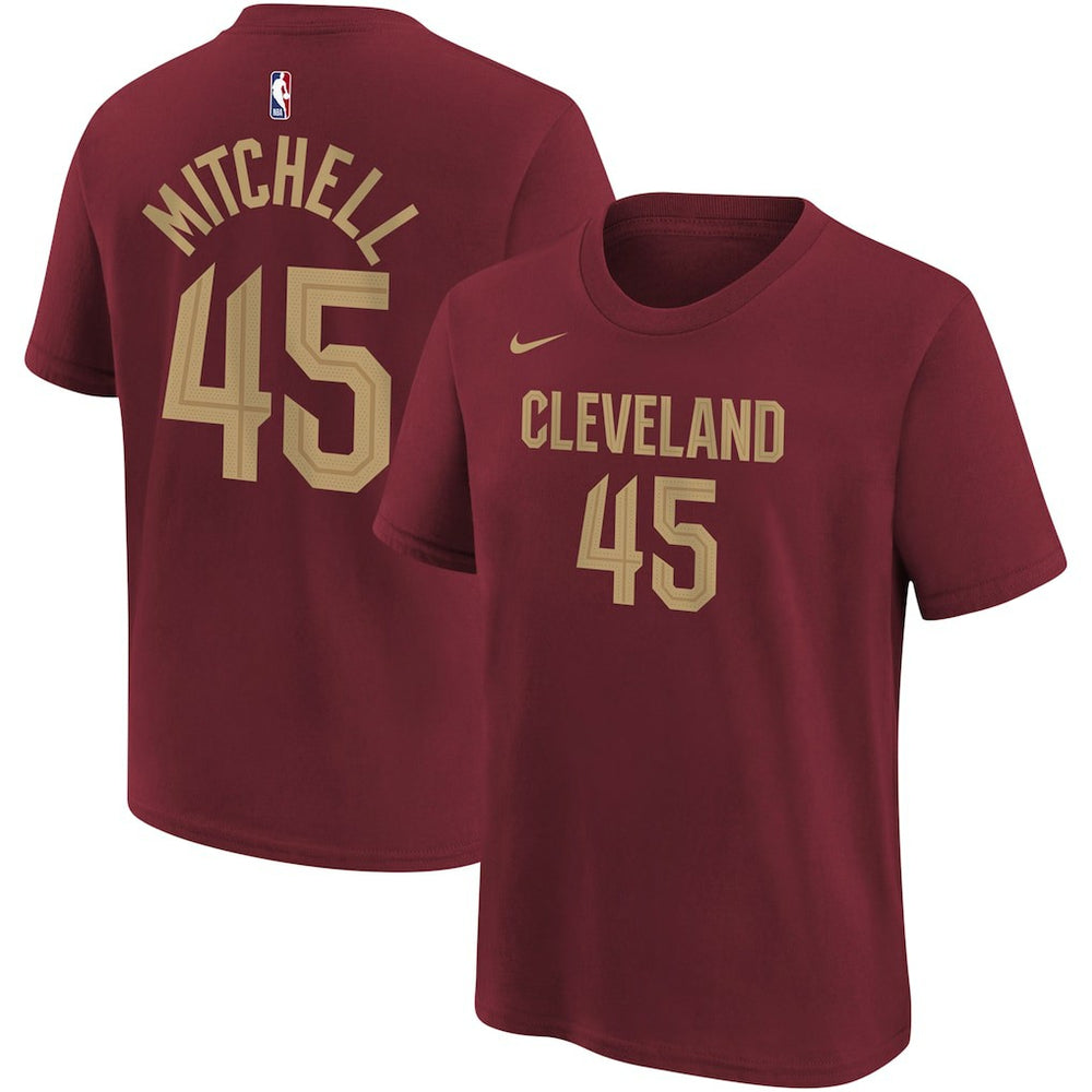 NBA Donovan Mitchell Cleveland Cavaliers Youth Icon Edition Name & Number T-Shirt sale