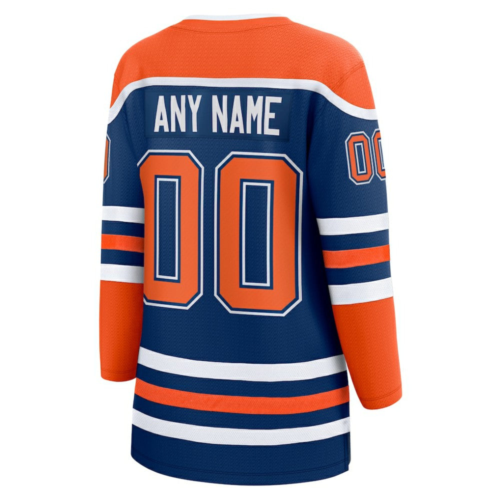 NHL Royal Edmonton Oilers Fanatics Women's Home Breakaway Custom Jersey