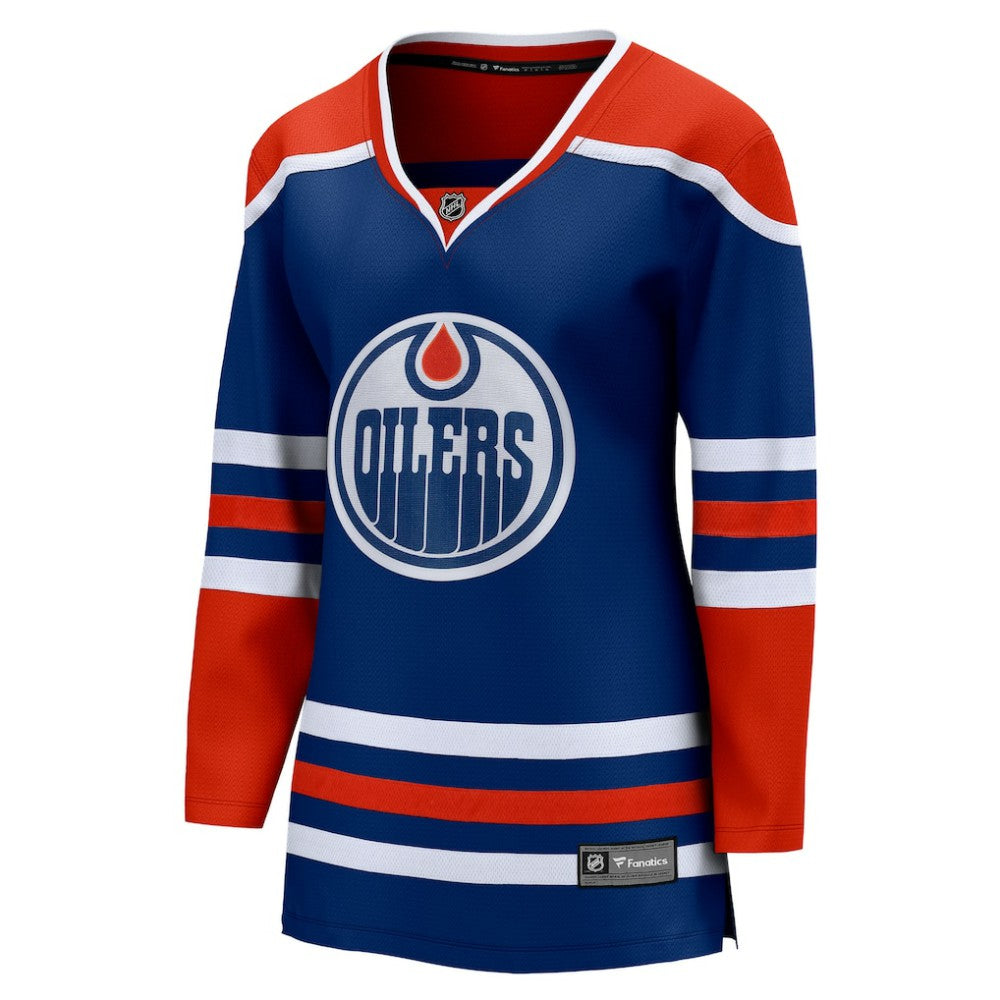 NHL Royal Edmonton Oilers Fanatics Women's Home Breakaway Blank Jersey