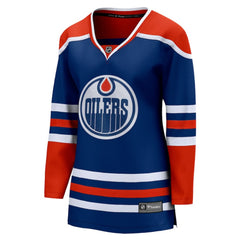 NHL Royal Edmonton Oilers Fanatics Women's Home Breakaway Blank Jersey