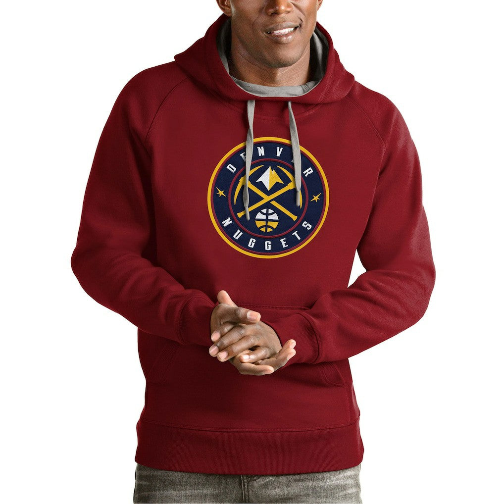 NBA Denver Nuggets Antigua Team Logo Victory Pullover Hoodie sale