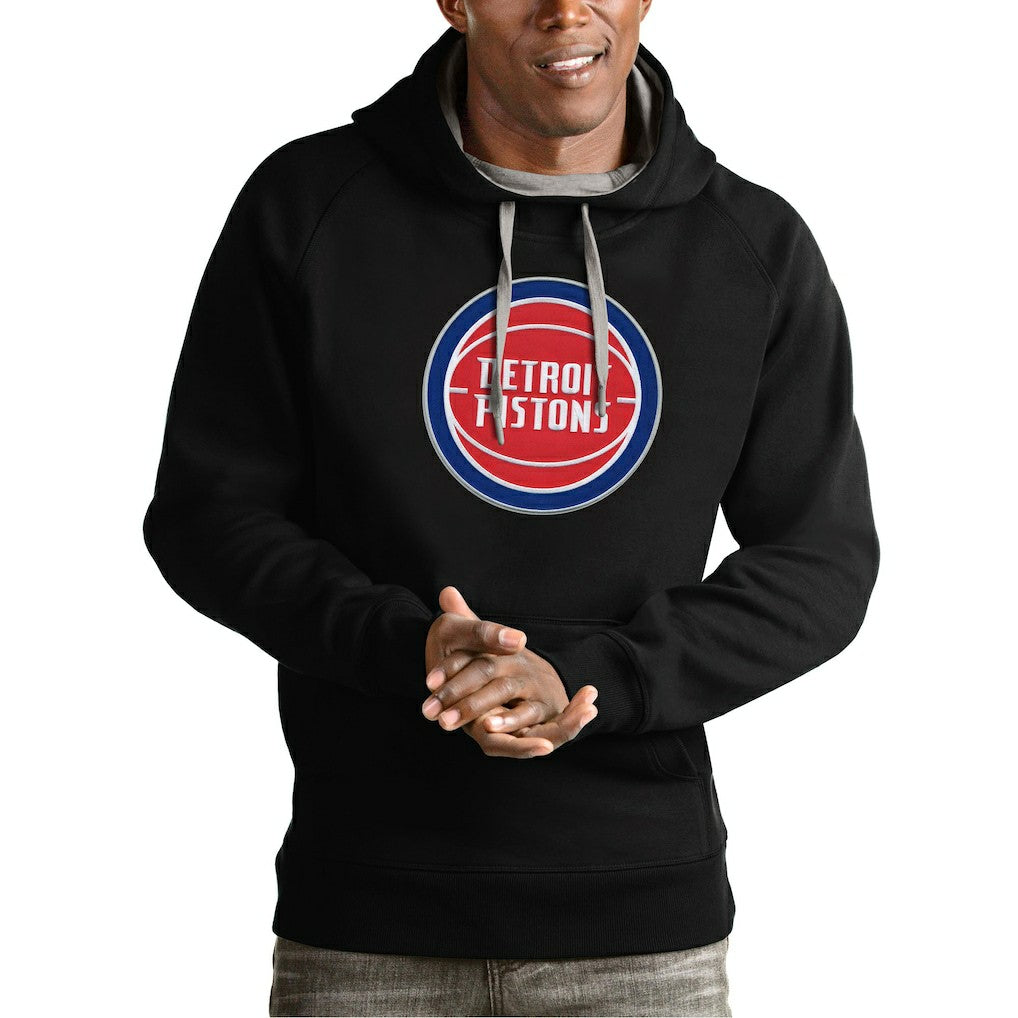 NBA Detroit Pistons Antigua Team Logo Victory Pullover Hoodie sale