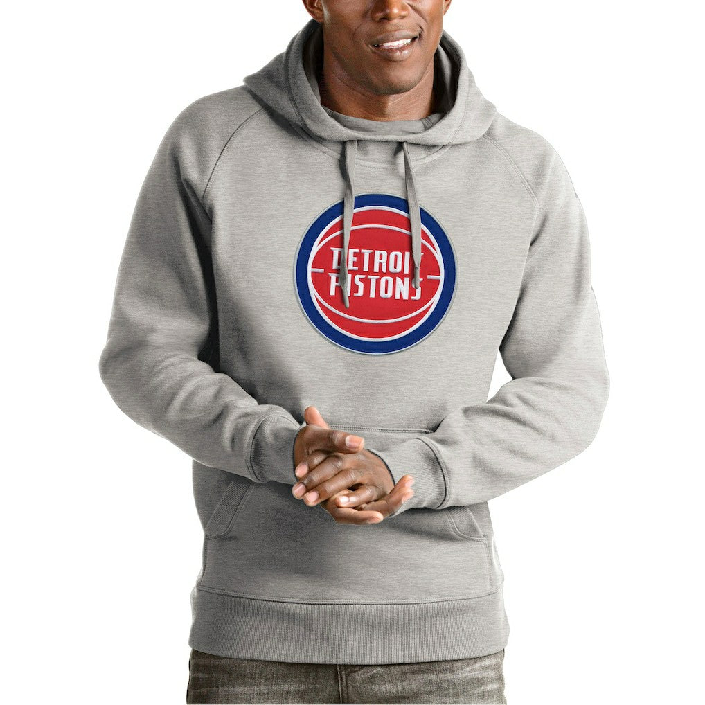 NBA Detroit Pistons Antigua Team Logo Victory Pullover Hoodie sale