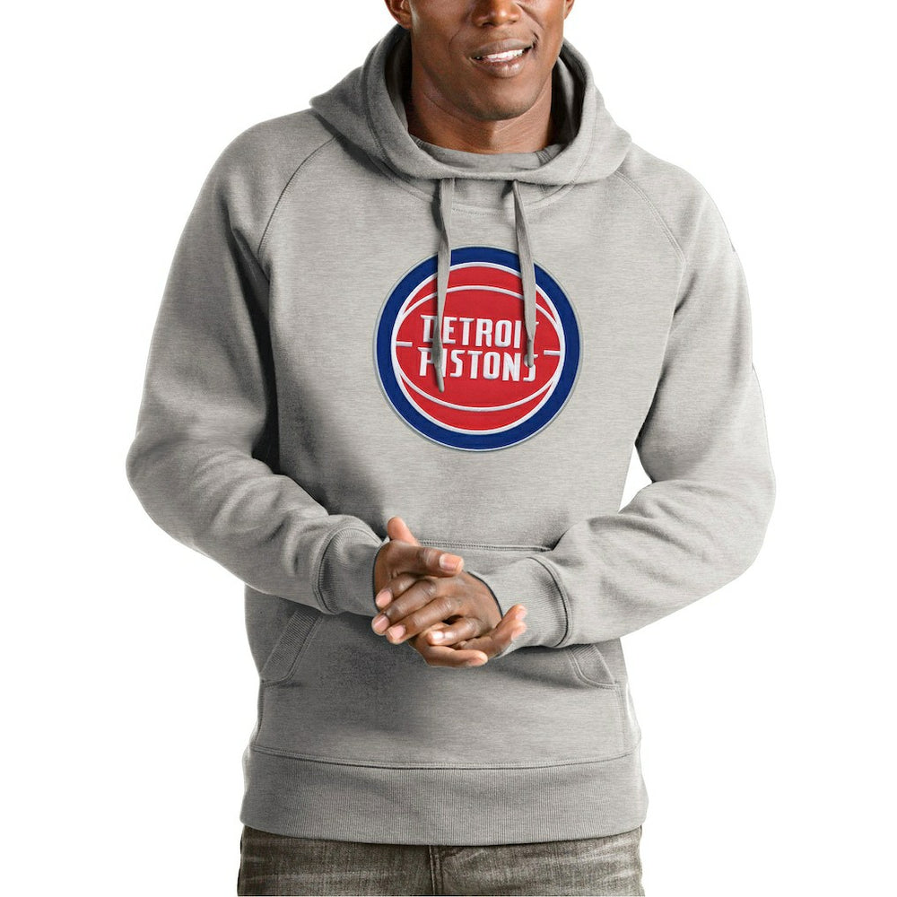 NBA Detroit Pistons Antigua Team Logo Victory Pullover Hoodie sale