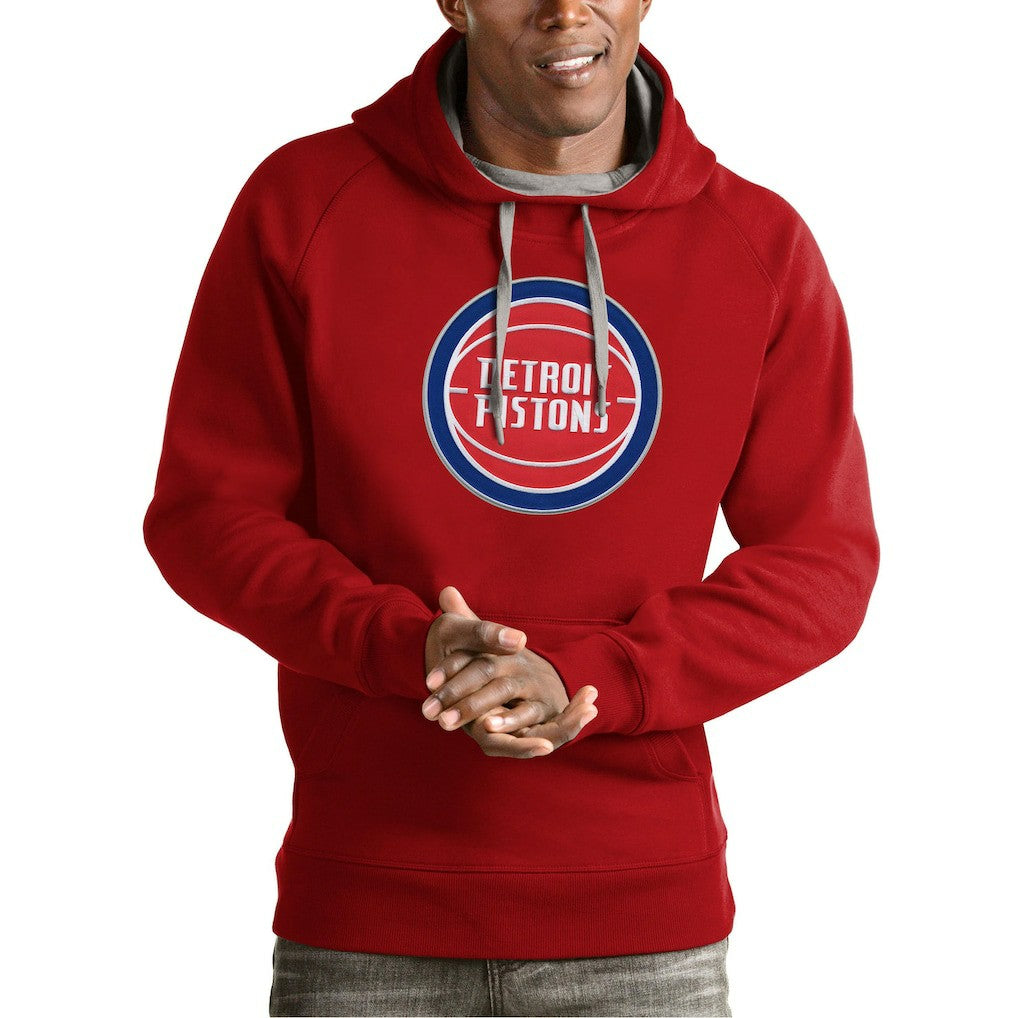 NBA Detroit Pistons Antigua Team Logo Victory Pullover Hoodie sale