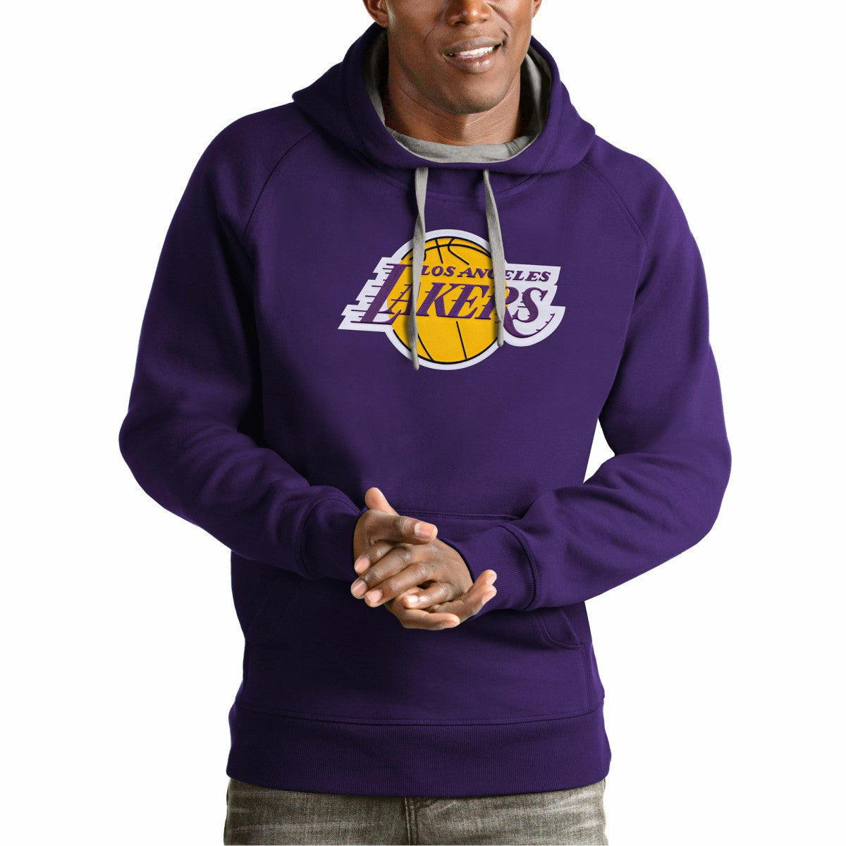 NBA Los Angeles Lakers Antigua Team Logo Victory Pullover Hoodie