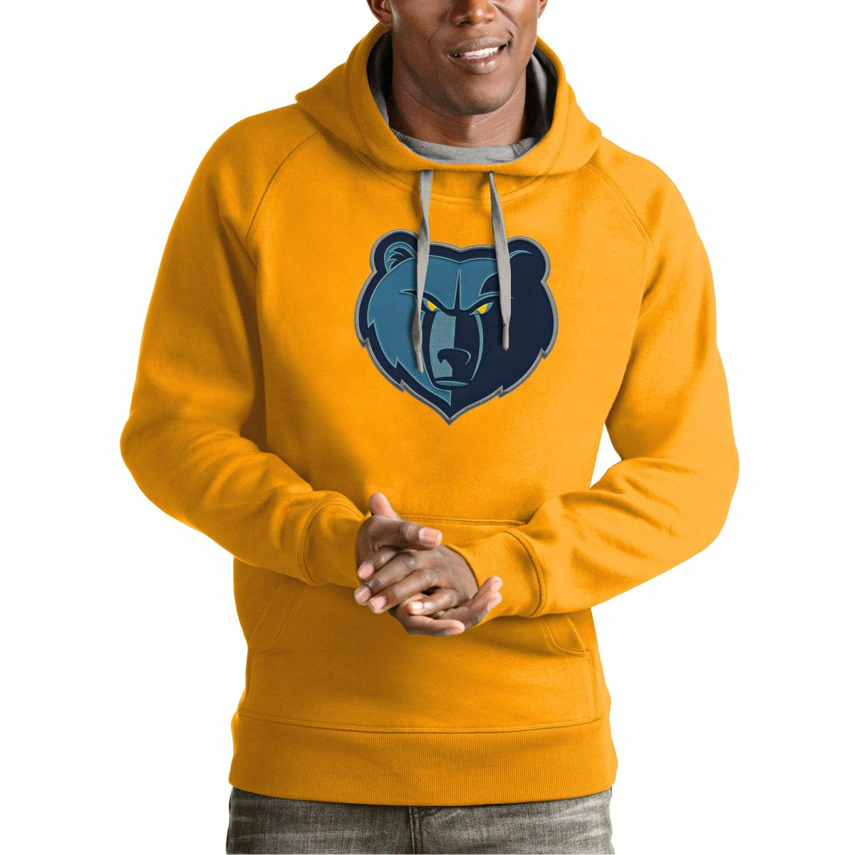 NBA Memphis Grizzlies Antigua Team Logo Victory Pullover Hoodie