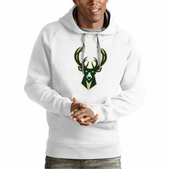 NBA Milwaukee Bucks Antigua Team Logo Victory Pullover Hoodie