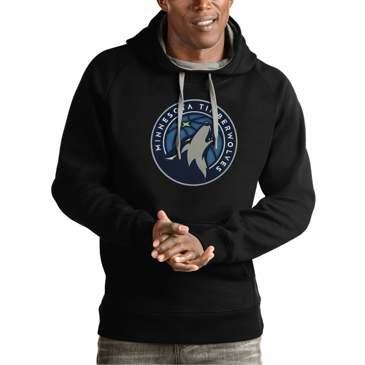 NBA Minnesota Timberwolves Antigua Team Logo Victory Pullover Hoodie