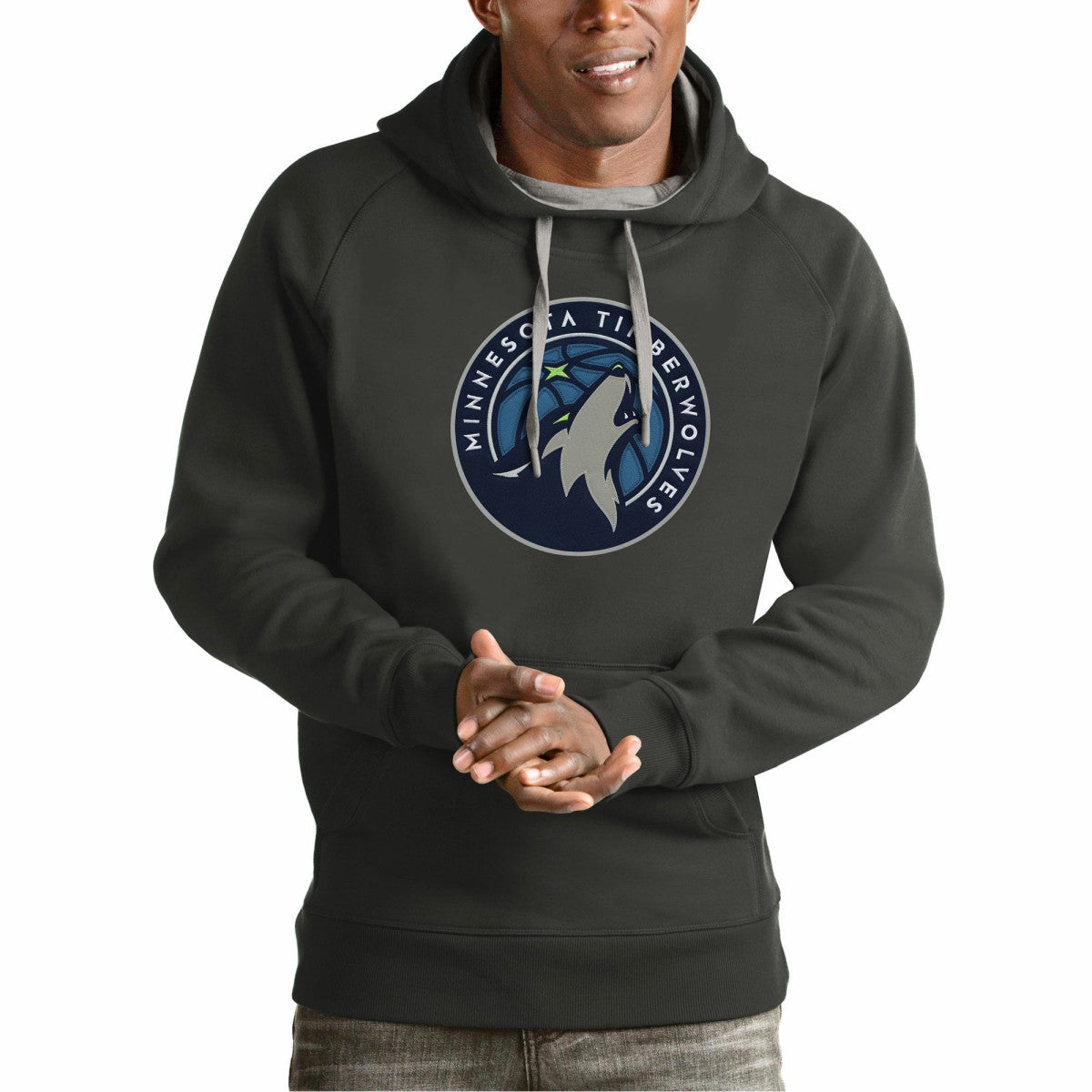NBA Minnesota Timberwolves Antigua Team Logo Victory Pullover Hoodie
