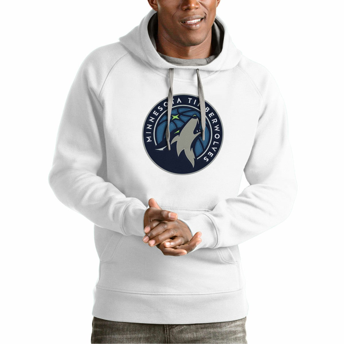 NBA Minnesota Timberwolves Antigua Team Logo Victory Pullover Hoodie