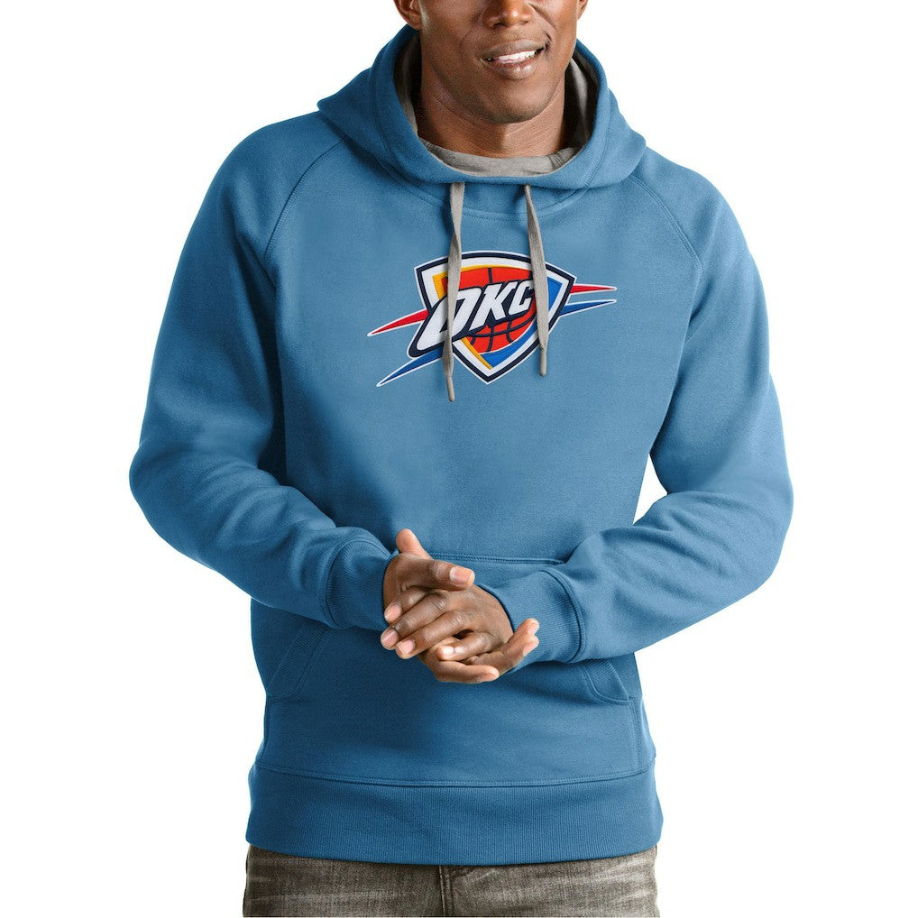 NBA Oklahoma City Thunder Antigua Team Logo Victory Pullover Hoodie