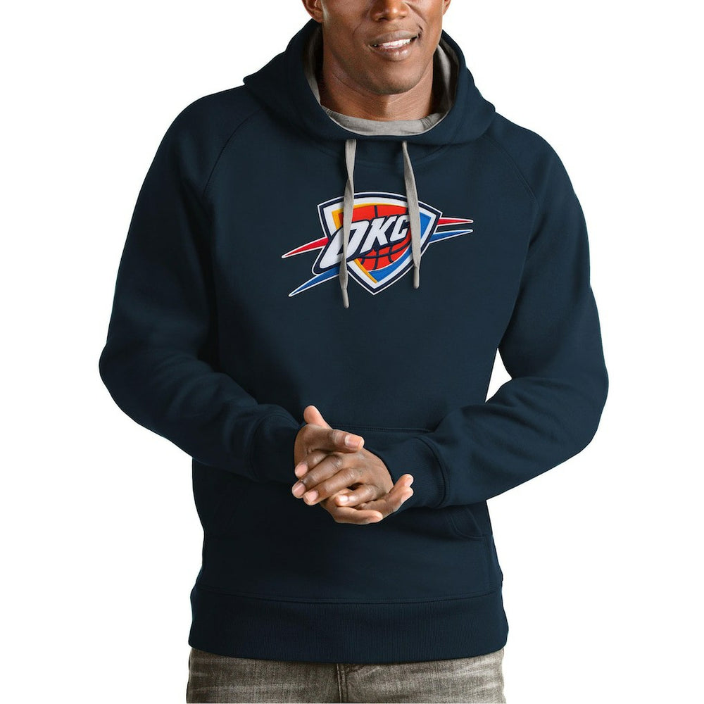 NBA Oklahoma City Thunder Antigua Team Logo Victory Pullover Hoodie