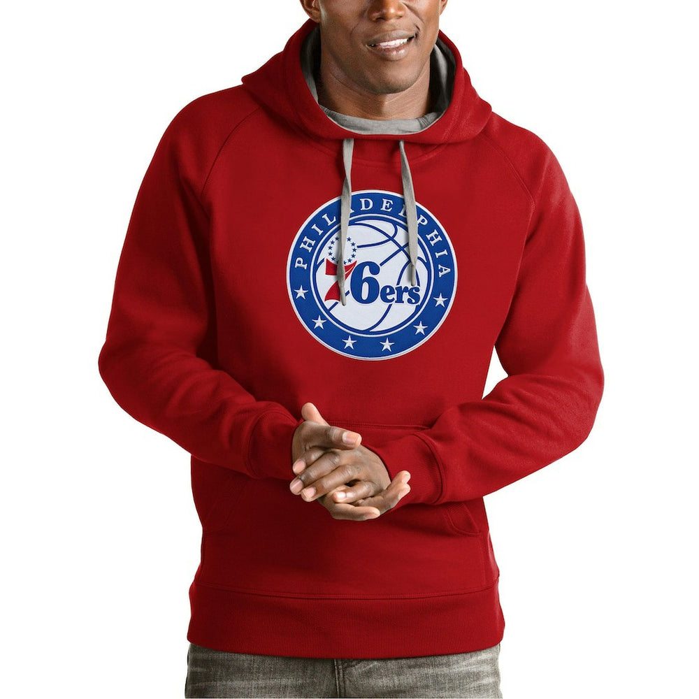 NBA Philadelphia 76ers Antigua Team Logo Victory Pullover Hoodie