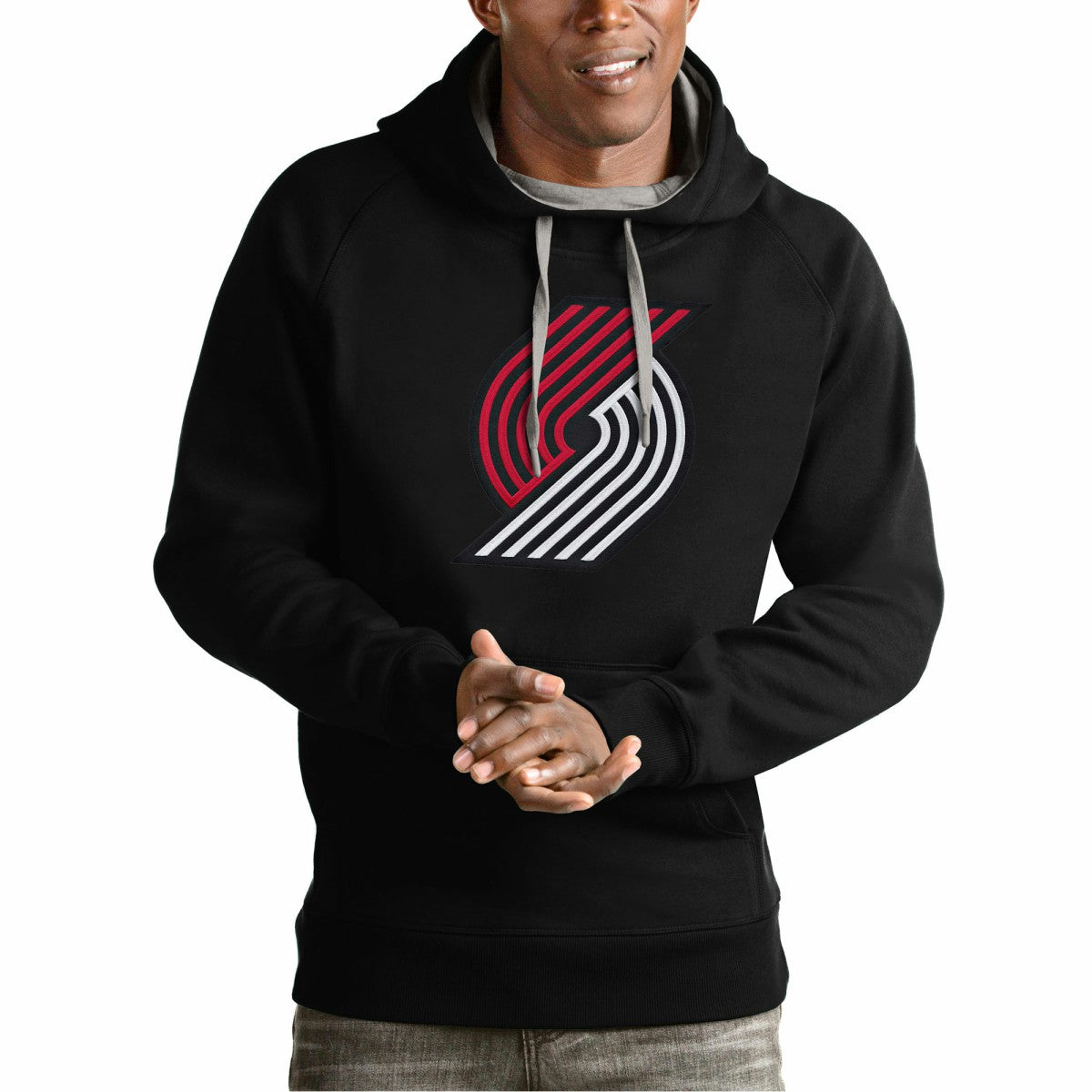 NBA Portland Trail Blazers Antigua Team Logo Victory Pullover Hoodie