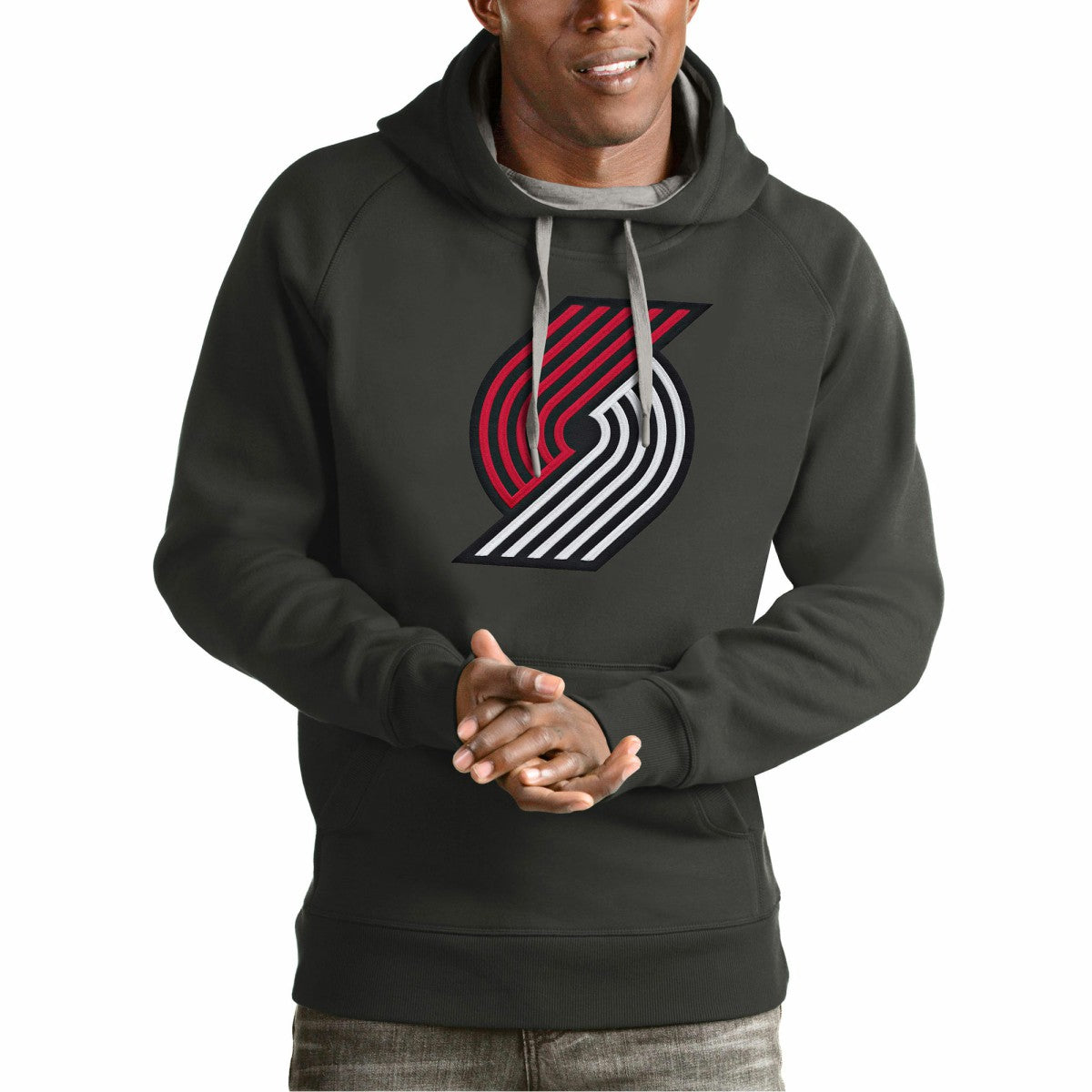 NBA Portland Trail Blazers Antigua Team Logo Victory Pullover Hoodie