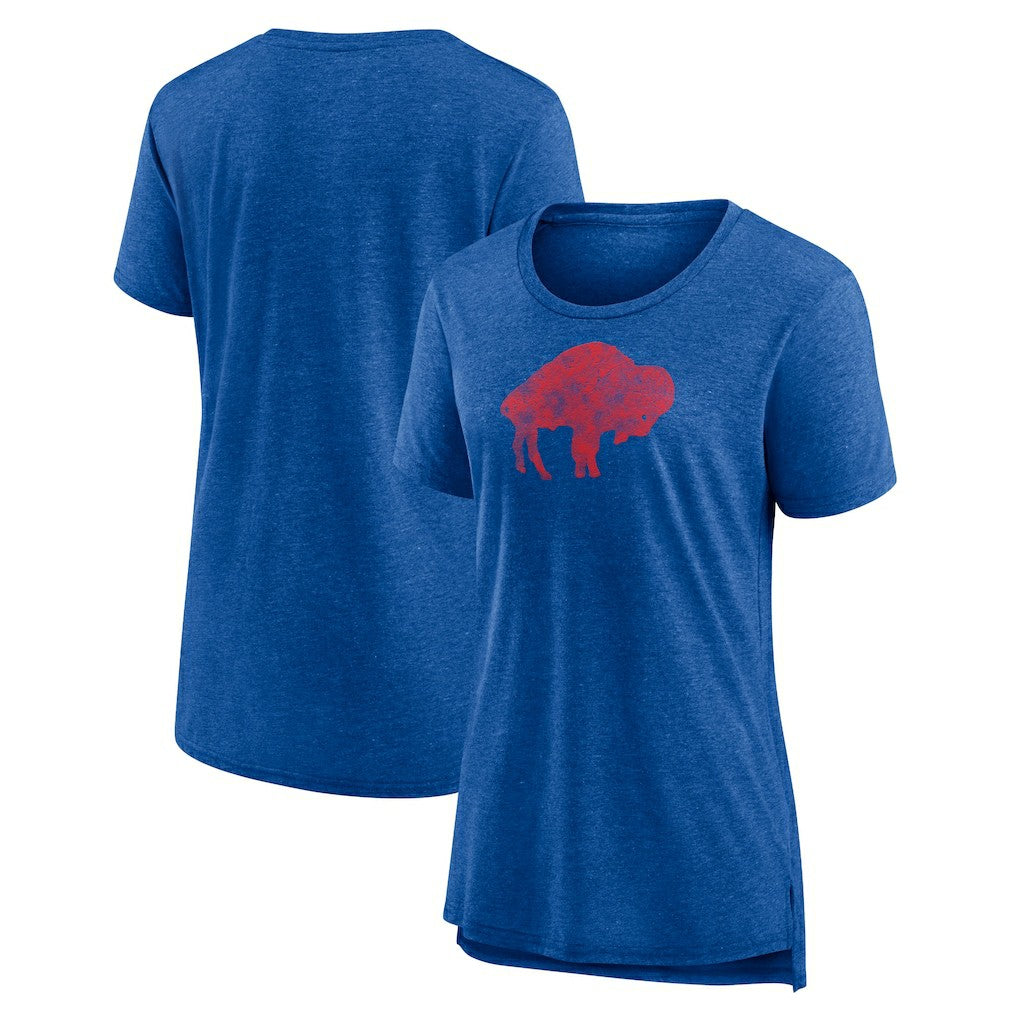 Women's Throwback Team Logo Tri-Blend T-Shirt - Buffalo Bills