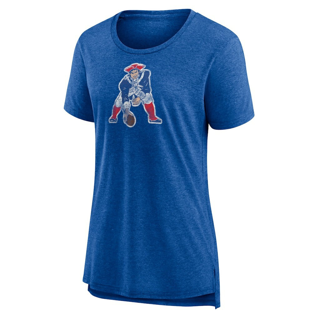 Women's Throwback Team Logo Tri-Blend T-Shirt - New England Patriots
