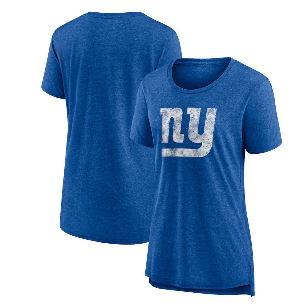 Women's Throwback Team Logo Tri-Blend T-Shirt - New York Giants