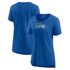 Women's Throwback Team Logo Tri-Blend T-Shirt - Seattle Seahawks