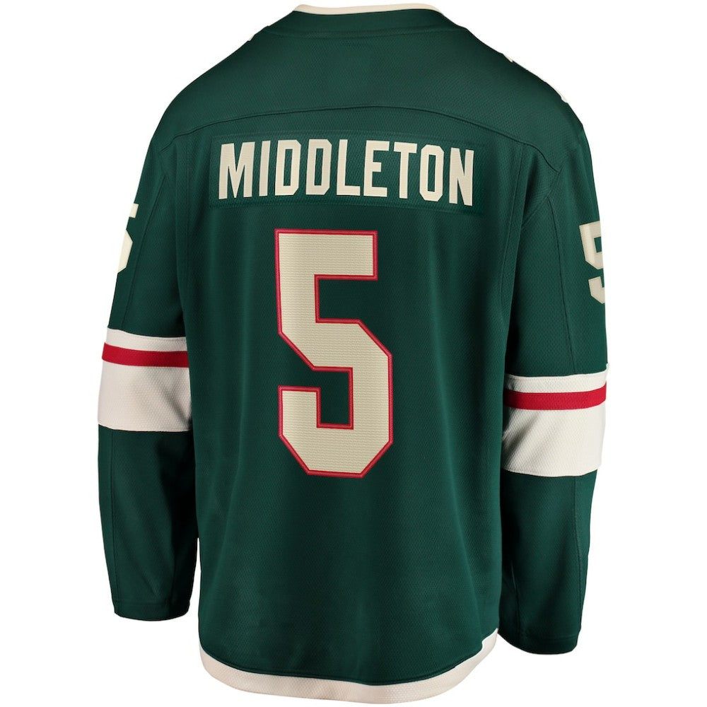 NHL Green Jake Middleton Minnesota Wild Fanatics Home Breakaway Player Jersey
