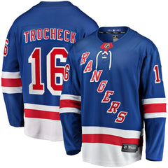 NHL Blue Vincent Trocheck New York Rangers Fanatics Home Breakaway Player Jersey