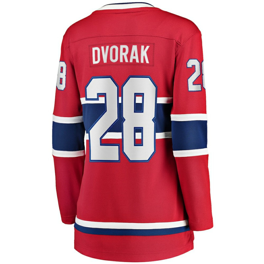 NHL Red Christian Dvorak Montreal Canadiens Fanatics Women's Home Breakaway Player Jersey