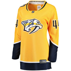 NHL Gold Kiefer Sherwood Nashville Predators Fanatics Women's Home Breakaway Player Jersey