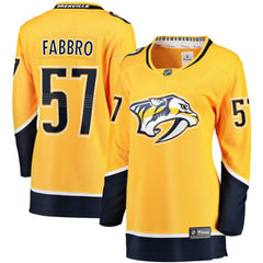NHL Gold Dante Fabbro Nashville Predators Fanatics Women's Home Breakaway Player Jersey