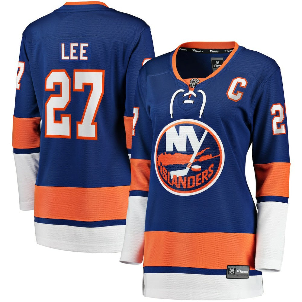 NHL Royal Anders Lee New York Islanders Fanatics Women's Home Captain Patch Breakaway Player Jersey