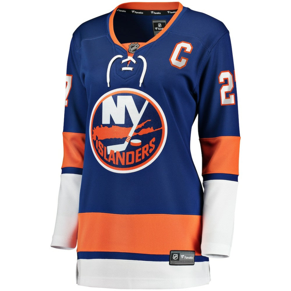 NHL Royal Anders Lee New York Islanders Fanatics Women's Home Captain Patch Breakaway Player Jersey