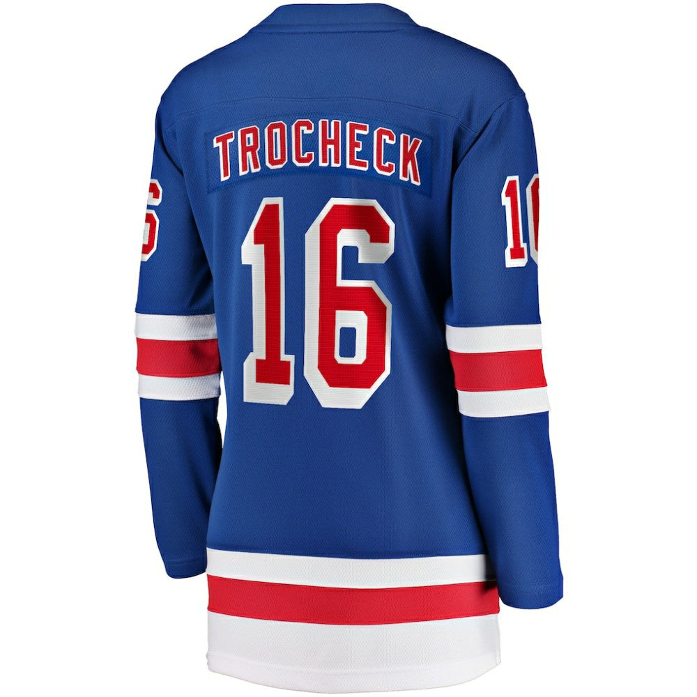 NHL Blue Vincent Trocheck New York Rangers Fanatics Women's Home Breakaway Player Jersey