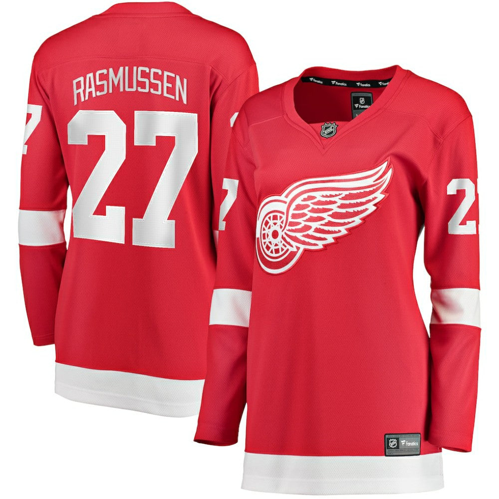 NHL Red Michael Rasmussen Detroit Red Wings Fanatics Women's Home Breakaway Player Jersey
