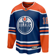 NHL Royal Zach Hyman Edmonton Oilers Fanatics Home Breakaway Player Jersey