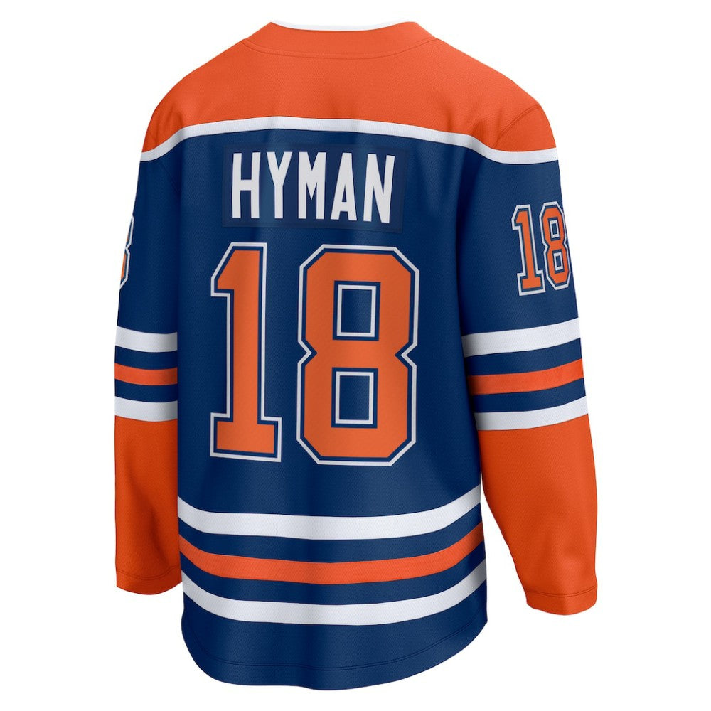 NHL Royal Zach Hyman Edmonton Oilers Fanatics Home Breakaway Player Jersey