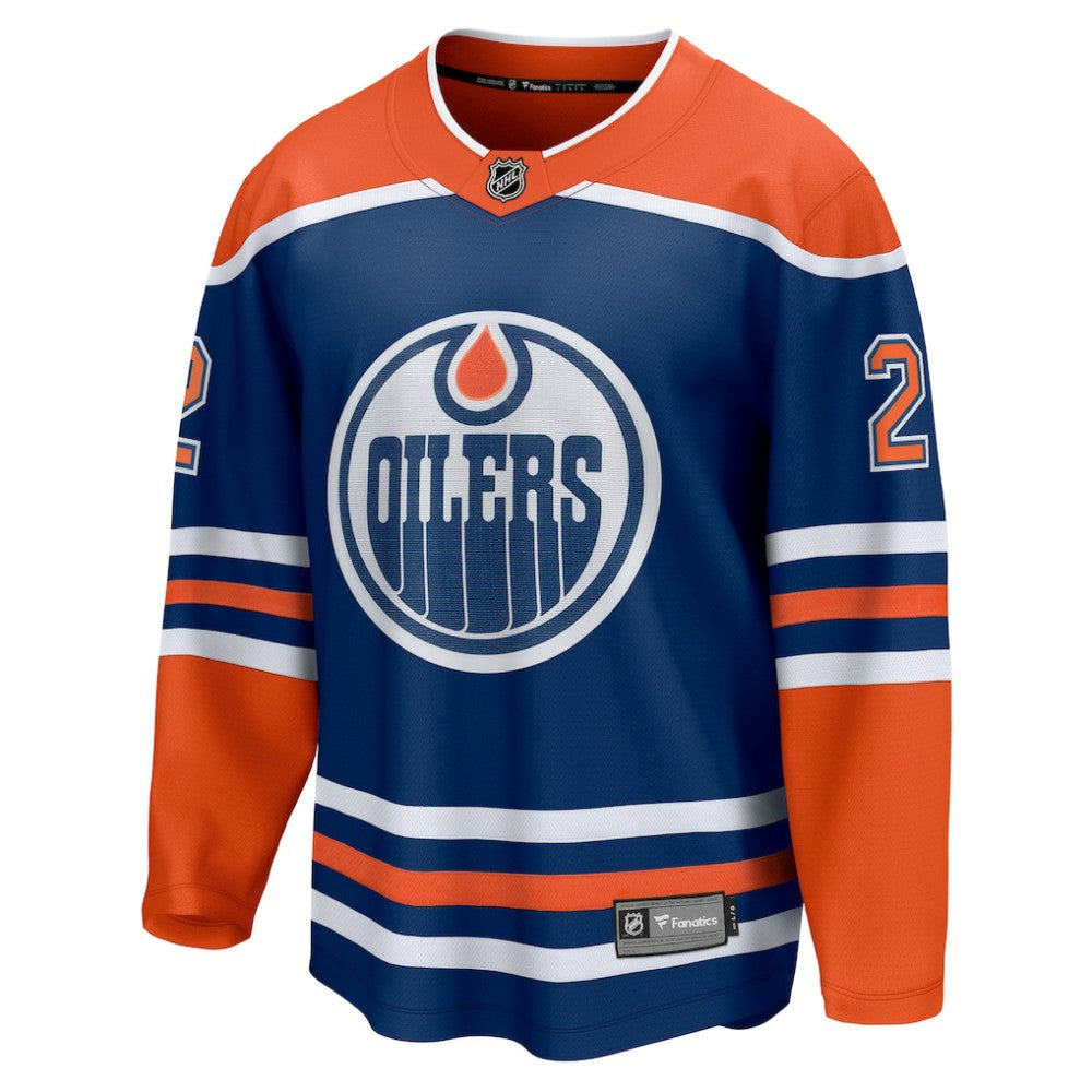 NHL Royal Evan Bouchard Edmonton Oilers Fanatics Home Breakaway Player Jersey