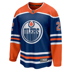 NHL Royal Evan Bouchard Edmonton Oilers Fanatics Home Breakaway Player Jersey