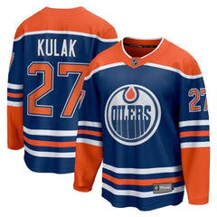 NHL Royal Brett Kulak Edmonton Oilers Fanatics Home Breakaway Player Jersey