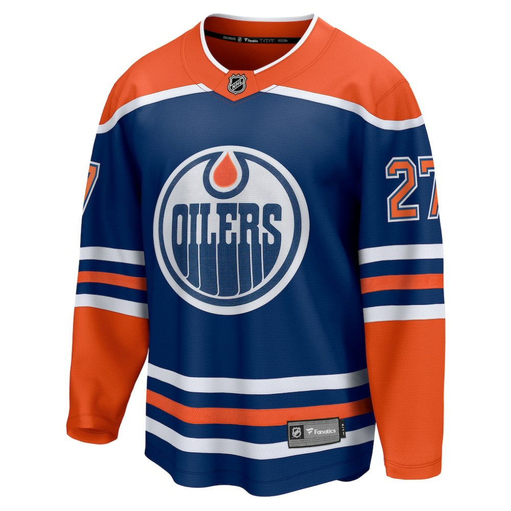 NHL Royal Brett Kulak Edmonton Oilers Fanatics Home Breakaway Player Jersey