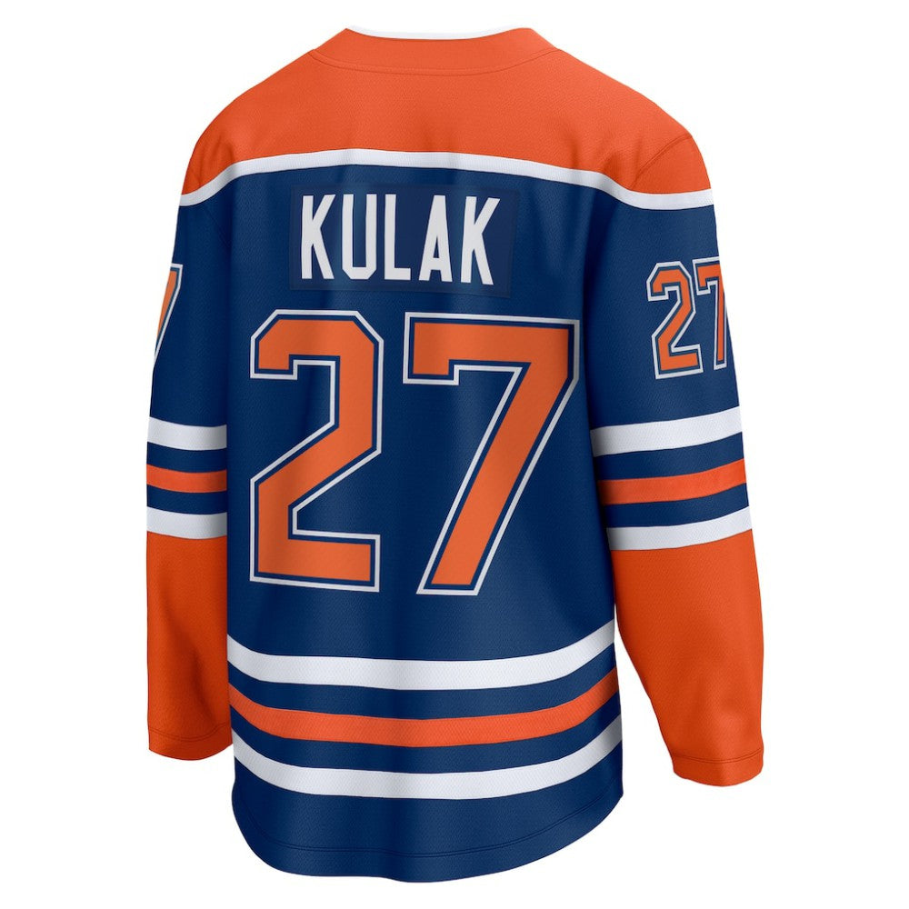 NHL Royal Brett Kulak Edmonton Oilers Fanatics Home Breakaway Player Jersey