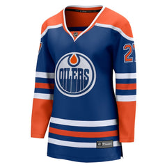 NHL Royal Brett Kulak Edmonton Oilers Fanatics Women's Home Breakaway Player Jersey