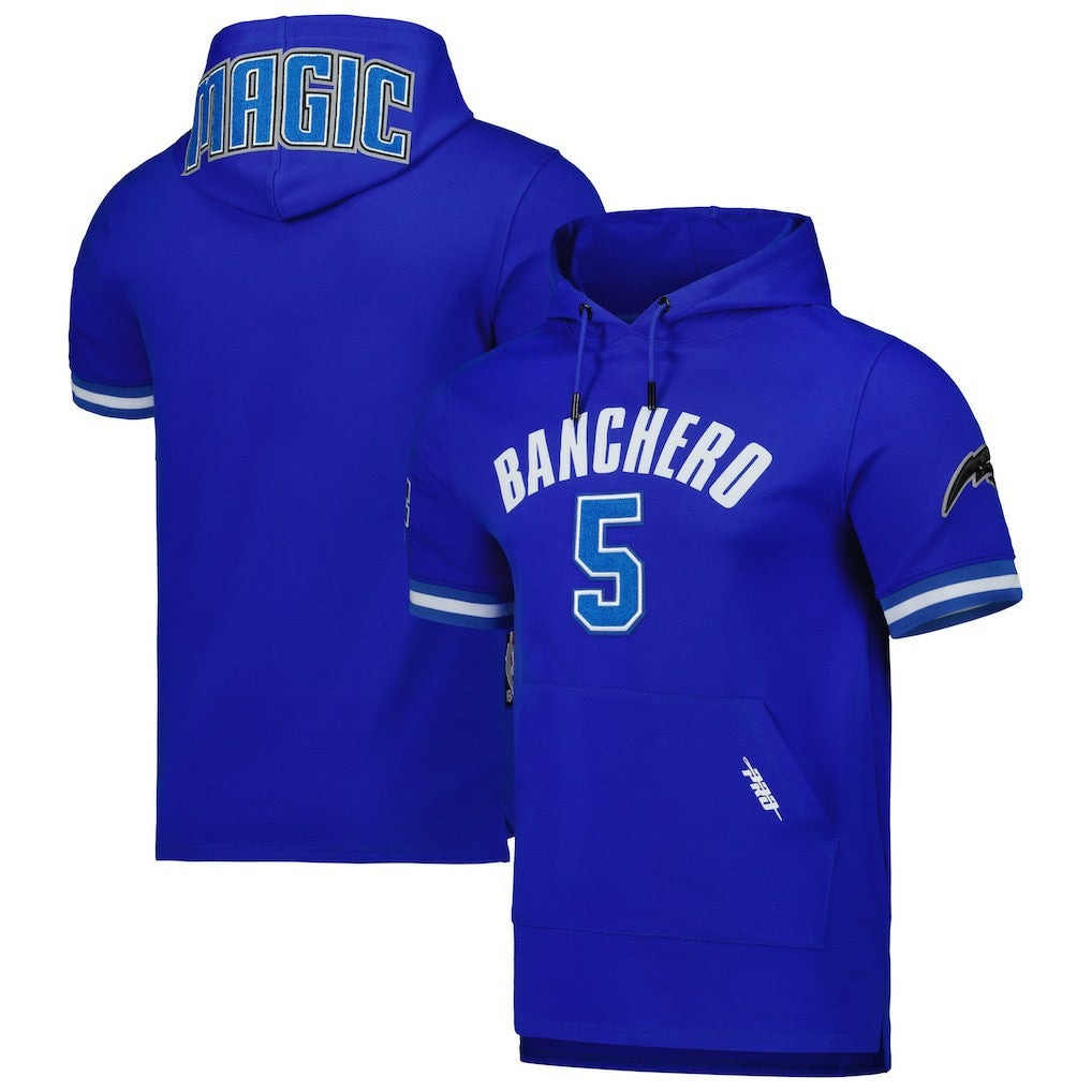 NBA Paolo Banchero Orlando Magic Pro Standard Name & Number Short Sleeve Pullover Hoodie