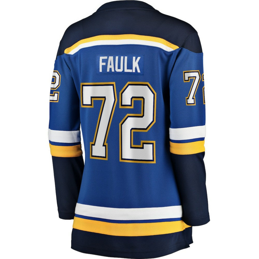 NHL Blue Justin Faulk St. Louis Blues Fanatics Women's Home Breakaway Player Jersey