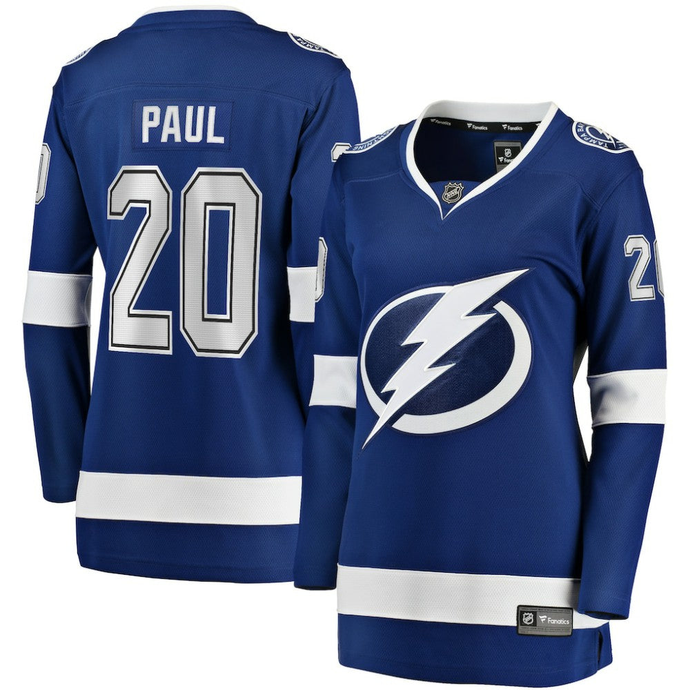 NHL Blue Nicholas Paul Tampa Bay Lightning Fanatics Women's Home Breakaway Player Jersey