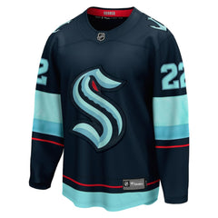 NHL Deep Sea Blue Oliver Bjorkstrand Seattle Kraken Fanatics Home Breakaway Player Jersey