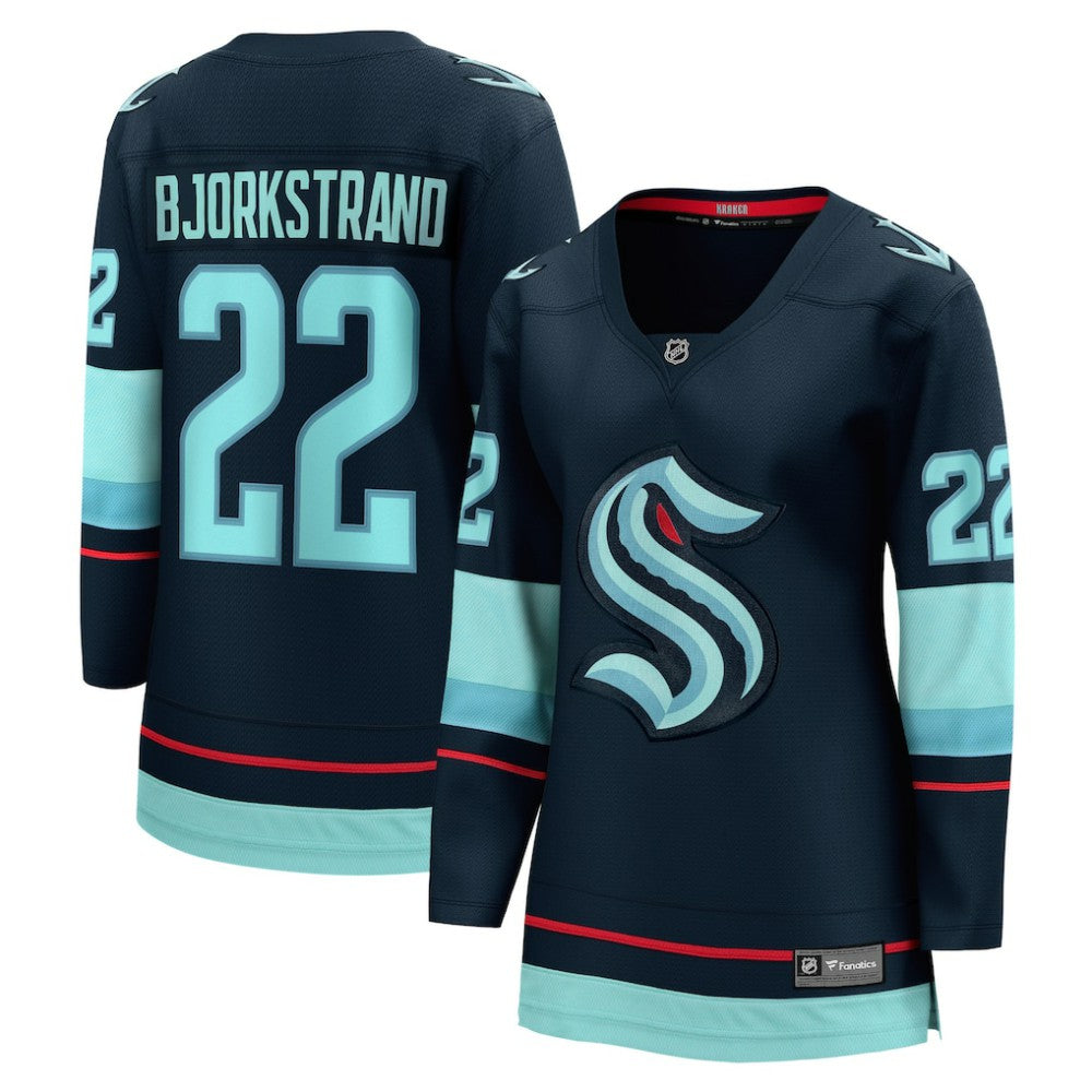 NHL Deep Sea Blue Oliver Bjorkstrand Seattle Kraken Fanatics Women's Home Breakaway Player Jersey
