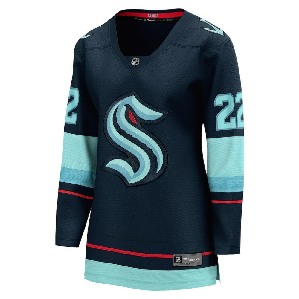 NHL Deep Sea Blue Oliver Bjorkstrand Seattle Kraken Fanatics Women's Home Breakaway Player Jersey