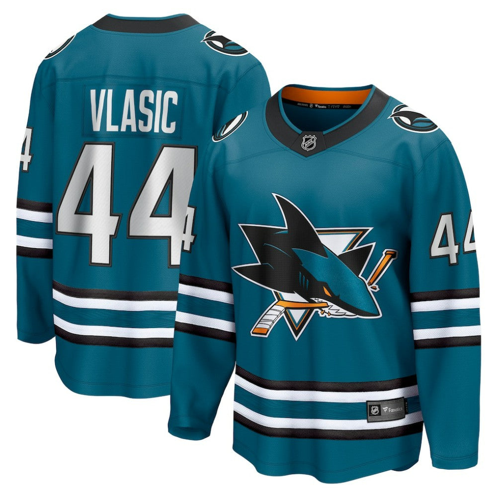 NHL Teal Marc-Edouard Vlasic San Jose Sharks Fanatics Home Breakaway Player Jersey