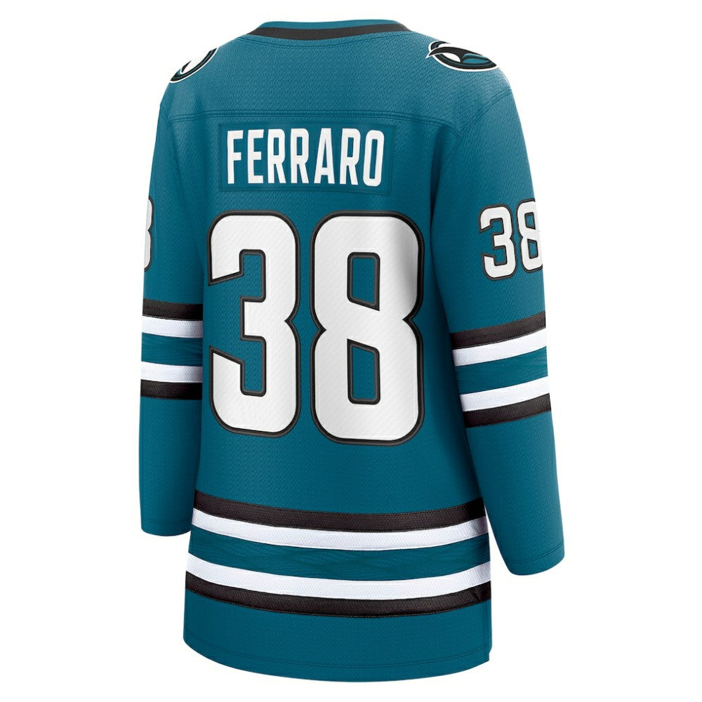 NHL Teal Mario Ferraro San Jose Sharks Fanatics Women's Home Breakaway Player Jersey