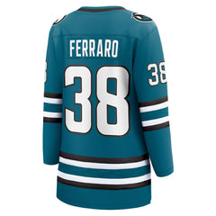 NHL Teal Mario Ferraro San Jose Sharks Fanatics Women's Home Breakaway Player Jersey